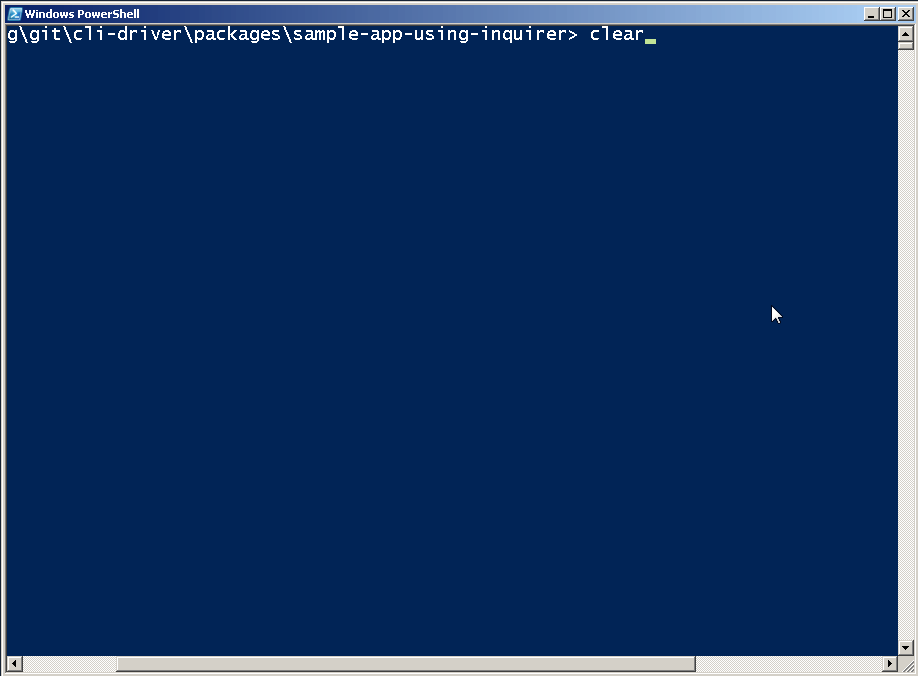 cli-driver example in Windows Power Shell